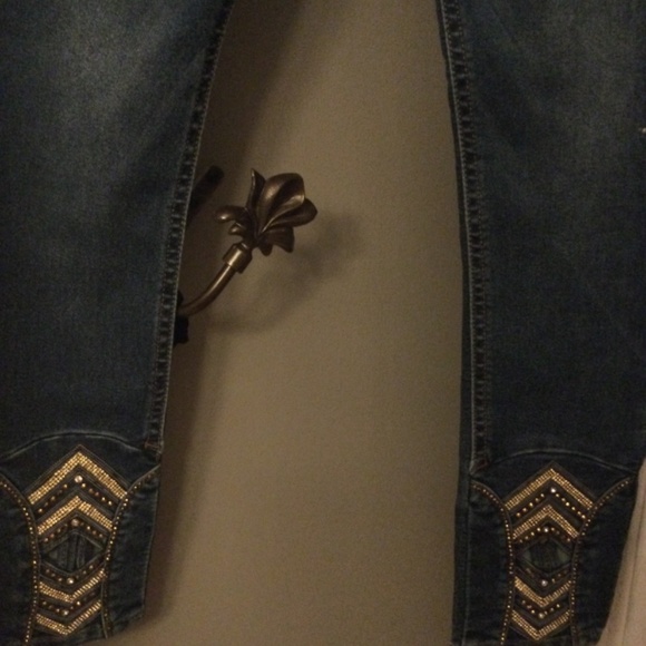 Complot Jeans Embellished Sequins Skinny Ankle Beaded Size 13 - Picture 5 of 6
